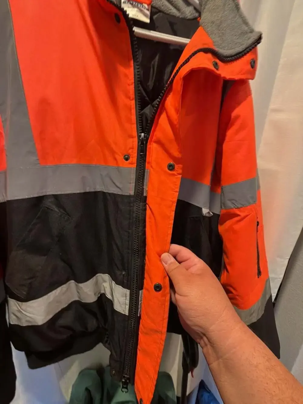 Truecrest High Visibility Orange and Black Safety Bomber Jacket